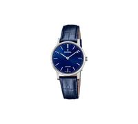 Festina Swiss Made Montre Femme Analogique Cuir Bleu - Mouvement Quartz - Verre Saphir Résistant - Étanche 5 ATM - Élégante, Classique et Vintage F20013/3 - Classic Leather