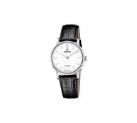 Festina Swiss Made Montre Femme Analogique Cuir Noir - Mouvement Quartz - Verre Saphir Résistant - Étanche 5 ATM - Élégante, Classique et Vintage F20013/1 - Classic Leather