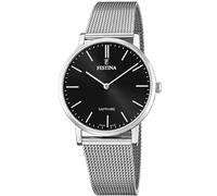 Festina Swiss Made Montre Homme Analogique Acier 316L Argenté - Quartz - Verre Saphir Résistant - Étanche 5 ATM - F20014/3 Classic Steel