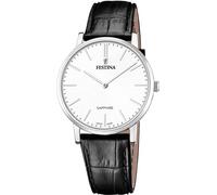 Festina Swiss Made Montre Homme F20012/1 Classic Leather – Cuir noir – Quartz – Verre saphir – 5 ATM