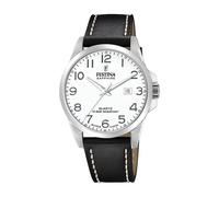 Festina Swiss Made Montre Homme Analogique en Cuir Noir
