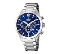 Festina Montre Timeless Chronograph F20343/7 Homme 43 mm Quartz Analogique Verre minéral Acier blanc