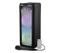 FestiSound Enceinte Active SRX208-500W - 2X 8 à LED - Autonome sur Batterie Bluetooth USB SD TWS - Micro Fil