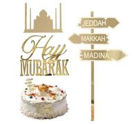 Festival Cake Topper - Acrylic Elegant Festive Exquisite Letters Flags | Birthday Party Cake Topper Decor for Adults, Lovers, Family, Friends, Women, Men, Celebration Dessert Table, Event Baking Use