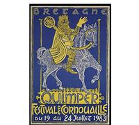 Festival cornouaille quimper 1983 Affiche Poster Reproduction - Format 50X70 cm Papier 300 GR - Vente du fichier numérique HD Possible Nous Consulter (Boutique : affichevintage.FR)
