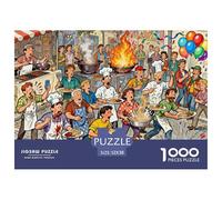 Festival de la Gastronomie de Rue Abondant Puzzle en Bois Imperméable Puzzles De 1000 Pièces pour Adultes Amusant Jeux De Stimulants