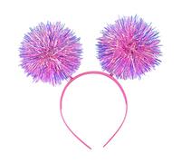 Festival de Noël pour femmes, bandeau de carnaval, bandeau brillant en forme de boule rebondissante, de fête, cerceau de cheveux, x de Noël pour femmes, pompon de en forme de boule