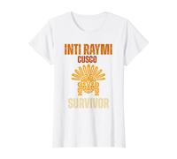 Festival des survivants du Machu Picchu du Soleil d'Inti Raymi Cusco T-Shirt Graphique avec Valeur, Femme, Blanc, XS