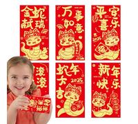 Festival Enveloppe Rouge, Petites Enveloppes Rouges - Enveloppes Rouges Année Serpent Enveloppes d'argent Chinois | Fête du Printemps Caricature Sacs Rouges Fournitures de Fête pour Mariage