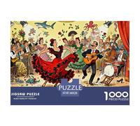 Festival Flamenco Espagnol en Désordre Puzzle en Bois Imperméable DIY Puzzles De 1000 Pièces pour Adultes Cadeaux Amusant Jeux De Stimulants