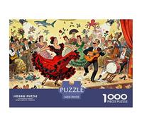 Festival Flamenco Espagnol en Désordre Puzzle en Bois Imperméable DIY Puzzles De 1000 Pièces pour Adultes Cadeaux Amusant Jeux Éducatifs
