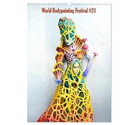 Festival mondial de peinture sur corps #21, Version française (Calendrier mural 2026 DIN A3 portrait), Calendrier CALVENDO mensuel