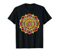 Festival Spirituel de méditation trippante Boho Rainbow Mandala T-Shirt