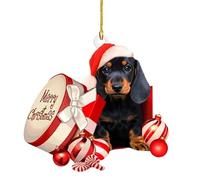Festival Suspendu Charme Acrylique Arbre de Noël et décoration intérieure de Voiture Pendentif décoratif pour décoration de Noël sur Le thème des Animaux de Compagnie