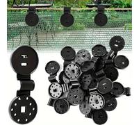 FESTIVALMENT - Shade Cloth Heavy Duty Lock Grip, Shade Cloth Plastic Clips, Reusable Round Tarp Clips, Windproof Awning Clamp Tent Clips Accessory for Garden Netting Sun Shade Net Bird Netting (100)