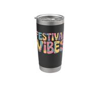 Festivals Summer Musique Comédie Littéraire Vintage Vibes Gobelet isotherme en acier inoxydable double paroi