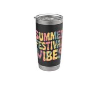 Festivals Summer Musique Comédie Littéraire Vintage Vibes Gobelet isotherme en acier inoxydable double paroi