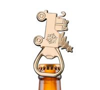 Festive Beer Opener - Zinc Alloy Gadget for Bar Wedding Event | Compact Ergonomic Handle Design, Easy to Use Bottle Tool, Lightweight Opener for Kitchen Home Party Bartender Gift Favor