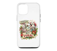 Festive But Feral Opossum Christmas Funny Coque pour iPhone 12/12 Pro