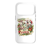 Festive But Feral Opossum Christmas Funny Coque pour iPhone 17 Pro