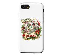 Festive But Feral Opossum Christmas Funny Coque pour iPhone SE (2020) / 7/8