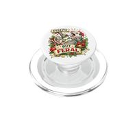 Festive But Feral Opossum Christmas Funny PopSockets PopGrip pour MagSafe