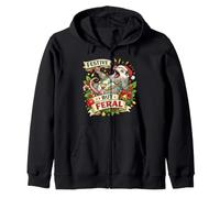Festive But Feral Opossum Christmas Funny Sweat à Capuche