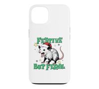 Festive But Feral Possum Design Christmas Humor Coque pour iPhone 13