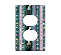 Festive Cat - Plaques de protection pour interrupteur, décorations de vacances pour décoration murale, plaques murales en thermoplastique, prise duplex simple de taille standard