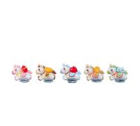 Festive Dash Ornaments, Colorful Car Dashboard Decor, 0.98in 5 Piece Set with Mini Figurines, Hand Painted Resin Craft, Vehicle Accessory with Elegant Design, Home Desk Display for Women and Men