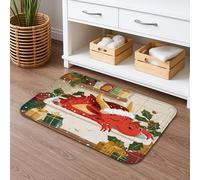 Festive Dragon Tapis de bain à séchage rapide, motif vacances fantaisie, absorbant, antidérapant, confortable, en flanelle, lavable pour salle de bains, toilettes, toilettes, décoration 40,6 x 61 cm