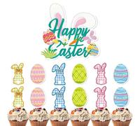 Festive Easter Decorations, Bunny Egg Pattern Garland, 6x4 Inches Bunting with Spring Colors, Colorful Paper Banner, Holiday Ornament with Pastel Style, Mantle Display for Farmhouse