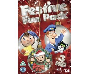 Festive Fun Pack-Postman Pat Magic Christmas/Noddy Jingle Bells/Curious George A Very Monkey C [Edizione: Regno Unito] [Import]