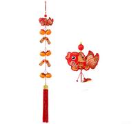 Festive Guirlande de kaki en plastique Orange 120 cm | Fabriqué à partir de plastique, utilisation durable, résistant aux intempéries, conserve un aspect éclatant, léger