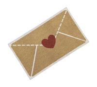 Festive Heart Carpet - Valentine Doormat for Welcome | Non Slip Surfaces with Envelope Pattern, Holiday Rug Accent, Entryway Floor Decoration for Indoor Outdoor Porch Balcony Home