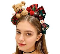 Festive Holiday Headband, Cute Party Accessory, 7.68 Inch Girls Hairpiece for Seasonal Fun, Soft Plush Design, Women Costume Styling, Celebration Outfit for Christmas Photography