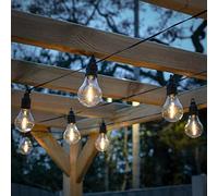 Festive Lights Guirlande Guinguette 10 Ampoules à Filament LED à Piles 4.5 Mètres (Blanc Chaud)