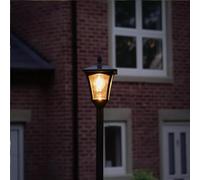 Festive Lights Lampadaire Solaire LED Extérieur en Aluminium - Design Traditionnel ou Moderne - Taille et Têtes au Choix - Waterproof pour le Jardin (Traditionnel Ampoule Filament, 210cm - 1 Tête)