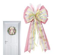 Festive Ribbon Ornament - 50x28cm Fabric Multicolor Display, Door Decor | Cheerful Decorative Piece Featuring Bright Detail For Case Entrance Office Lounge Garden Interior Spaces And Surroundings