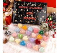 Festive Scents Bougie d'aromathérapie - Calendrier de l'Avent et édition Saint-Valentin - Bougies en cire aux parfums saisonniers pour l'esprit de vacances et la détente - Parfait (noir, 23 x 18 x 3