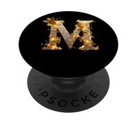 Festive Sparkle Lettre M Magique de Noël PopSockets PopGrip Adhésif
