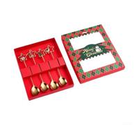 Festive Star Charm Spoons 4 Pcs for Christmas Parties
