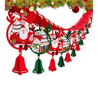 Festive Wall Banner, Winter Home Ornament for Celebration, Vibrant Holiday Garland with Sturdy Fabric, Bright Cheerful Pattern, Seasonal Decoration for Kitchen, Hallway, Cafe