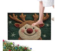 Festive Welcome Tapis de sol en fibre douce, non skid seeming saisonnier, couche confortable pour les portes, les salles de bains, les chemins intérieurs, les chemins de plancher, la couverture du sol