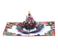 Festives Carte d'invitation 3D Pomme de pin élégante avec enveloppe Carte de bénédiction élégante pour ami