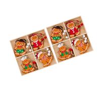 Festives De Noël Ornement Bois Biscuit Homme/Nain Pendentif pour Décoration D'arbres Embellissements La Maison Élégante pour Les Embellissements La Maison Vacances