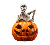 Festives Halloween Citrouille Crâne Lumineux Résine Lampe pour Intérieur Extérieur Maison et Jardin Décoration Vacances Accessoires de Célébration