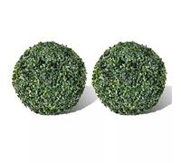 Festnight 2PCS Boule de Buis Plante Artificiel Décoration pour Jardin