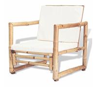 Festnight 2pcs Chaise de Salon de Jardin en Bambou 60 x 65 x 72 cm