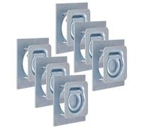 Festnight 6 pcs Anneau d'arrimage Acier Galvanisé pour Remorque Camion 2000 kg